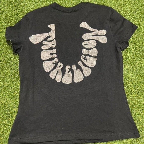 True Religion Rhinestone Horseshoe Tee (Small) - Picture 3 of 3